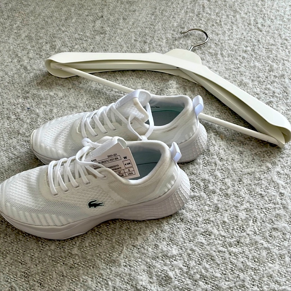 ✅SOLD New Lacoste white sneakers shoes